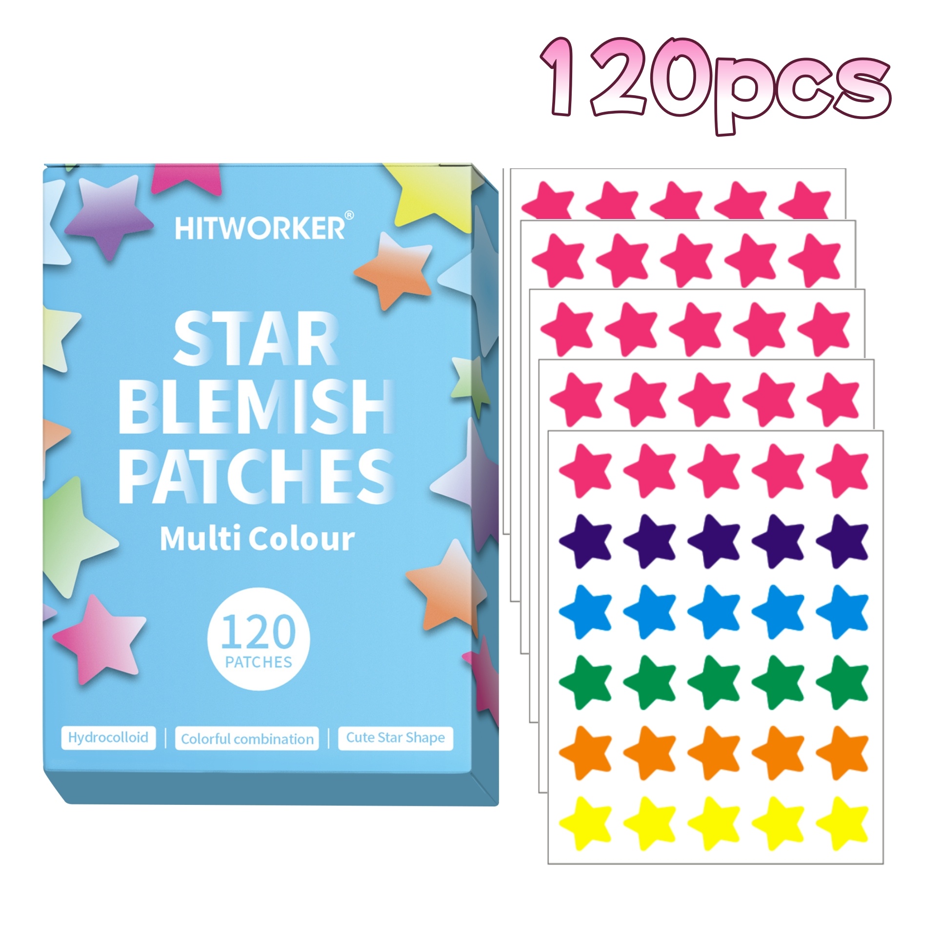 Skincare Oil Control - 120pcs Salicylic Acid Acne Patches Colorful
