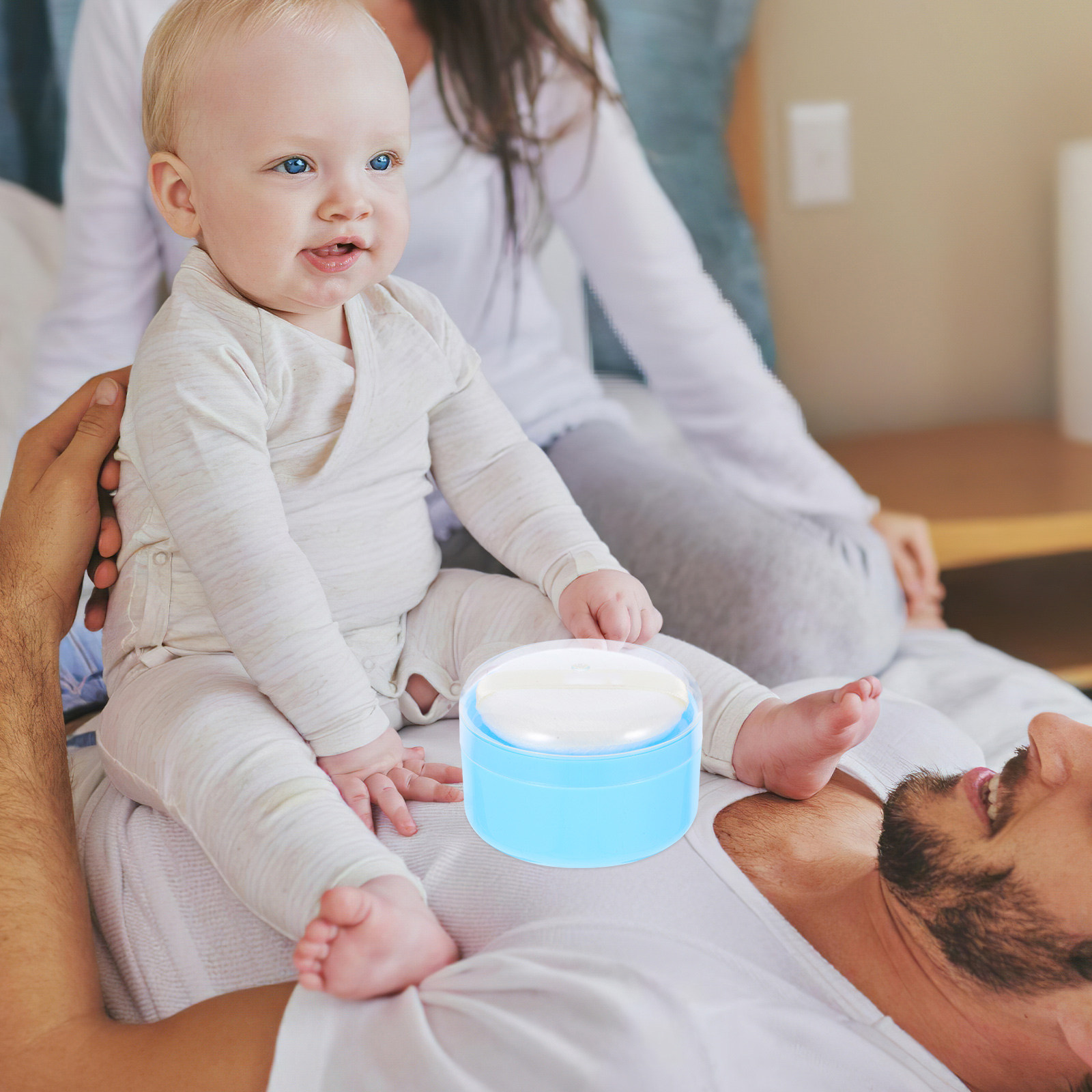 Baby Powder Puff Container Por - огляд і ціна Skincare Newborn