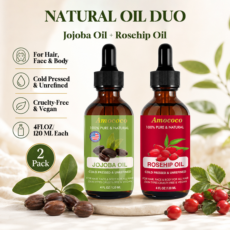 Amococo 2pcs Jojoba Oil and Ro - огляд і ціна Face Oil Rosehip